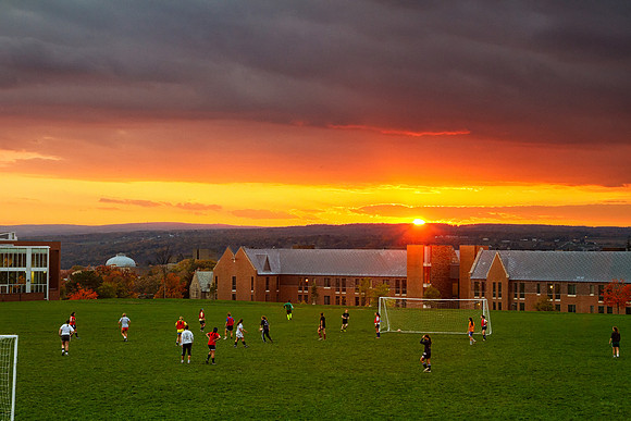 Sunset over North Campus tonight