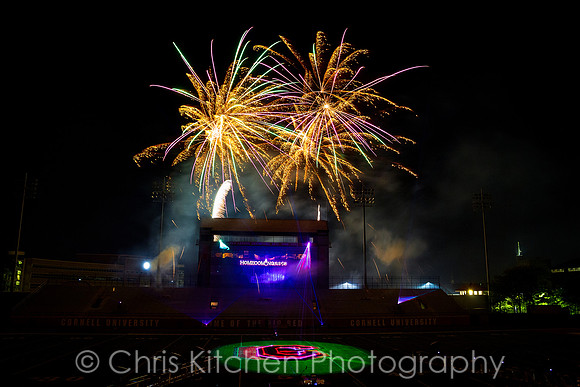 Cornell Homecoming 2013 laser/fireworks show
