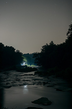 Flat Rock at night