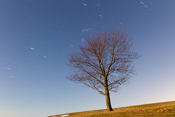 5 Minute exposure during a full moon.