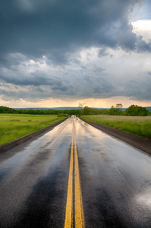 Country road after the storm.