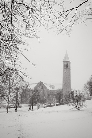 Snowy day at Cornell